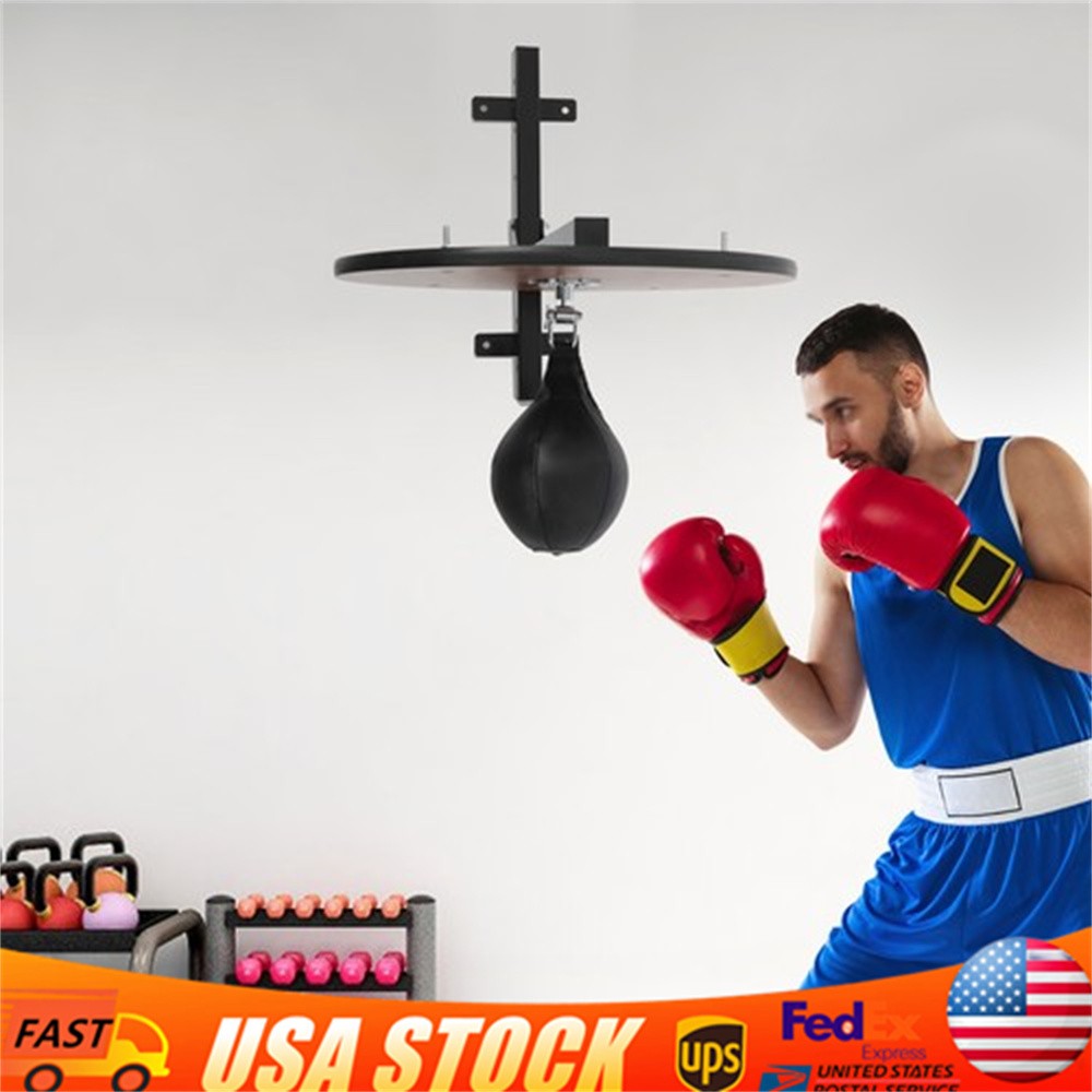 Heavy Duty Wall-Mounted Speed Bag Platform with Punching Ball for Boxing Training