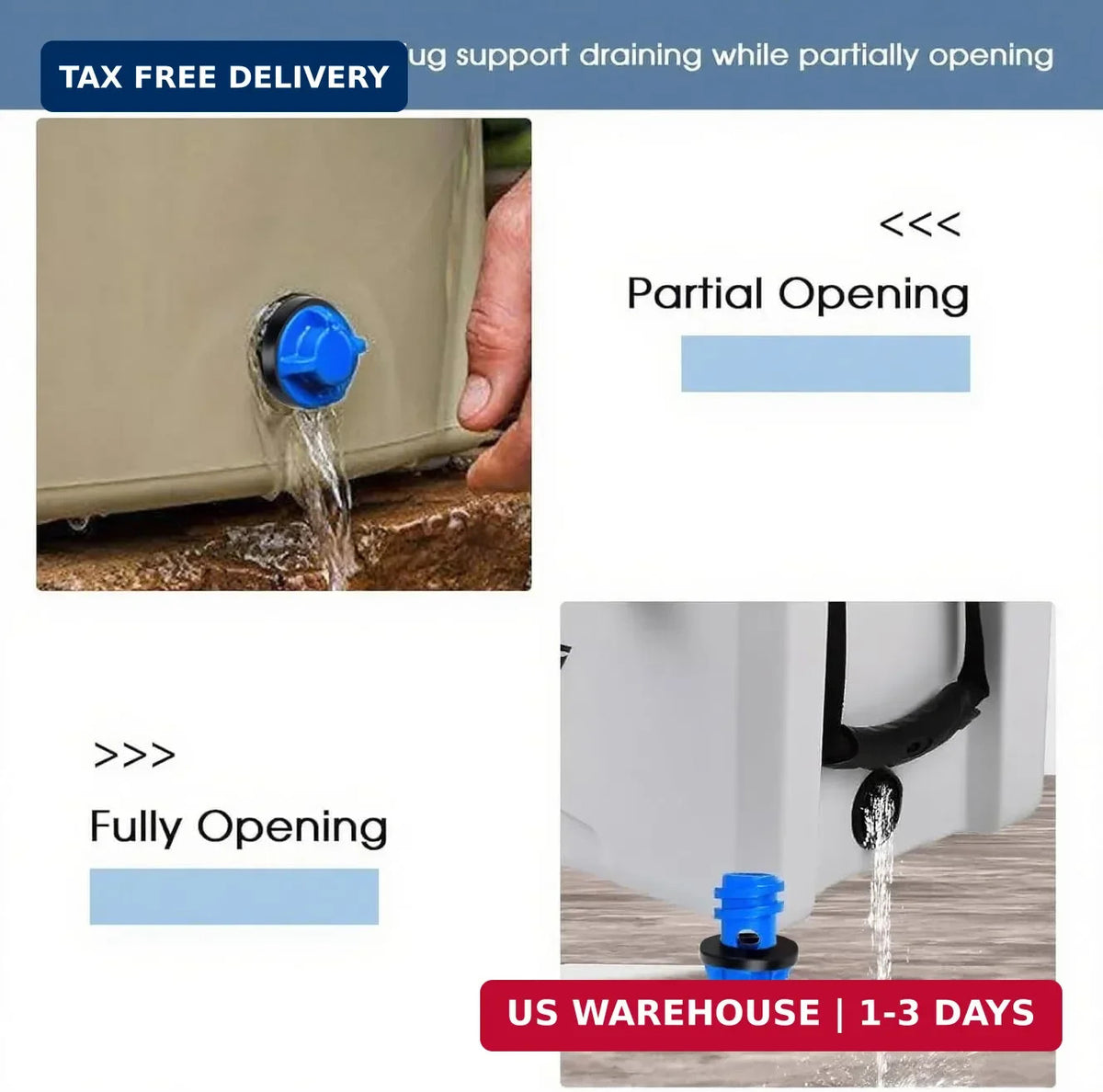 Leak-Proof Cooler Drain Plug Replacement 2 Pack for Yeti RTIC Tundra