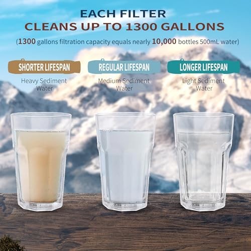 Portable Water Filter Straw for Camping Hiking Emergency - 4 Pack