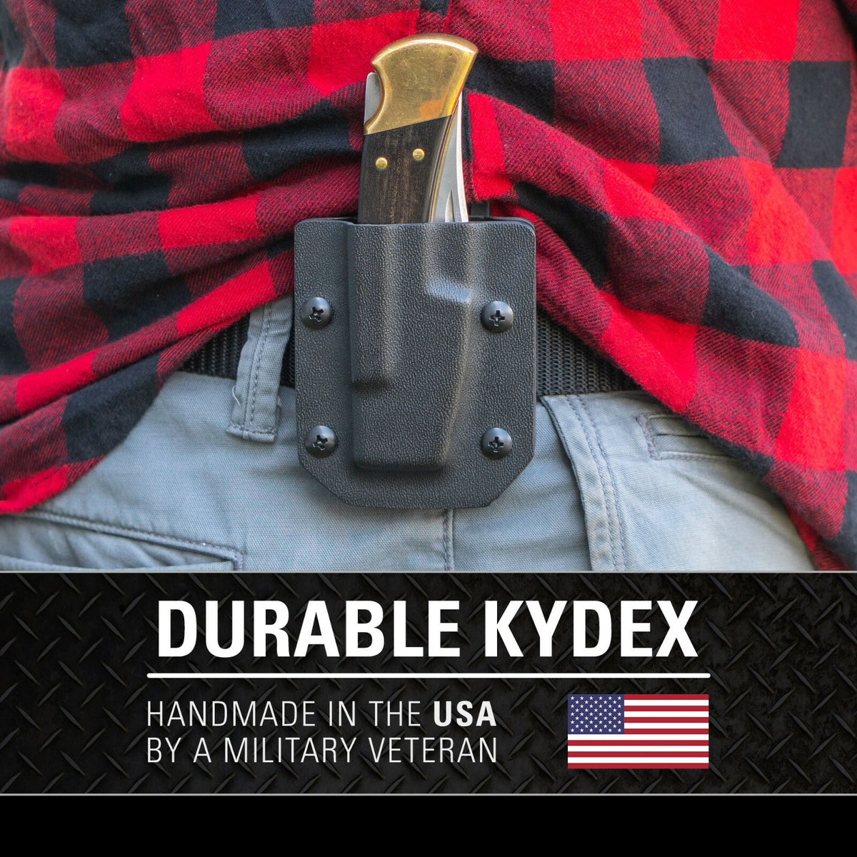 Kydex Sheath for Buck 110/112 Folding Knife - USA Made, Adjustable Carry Angle