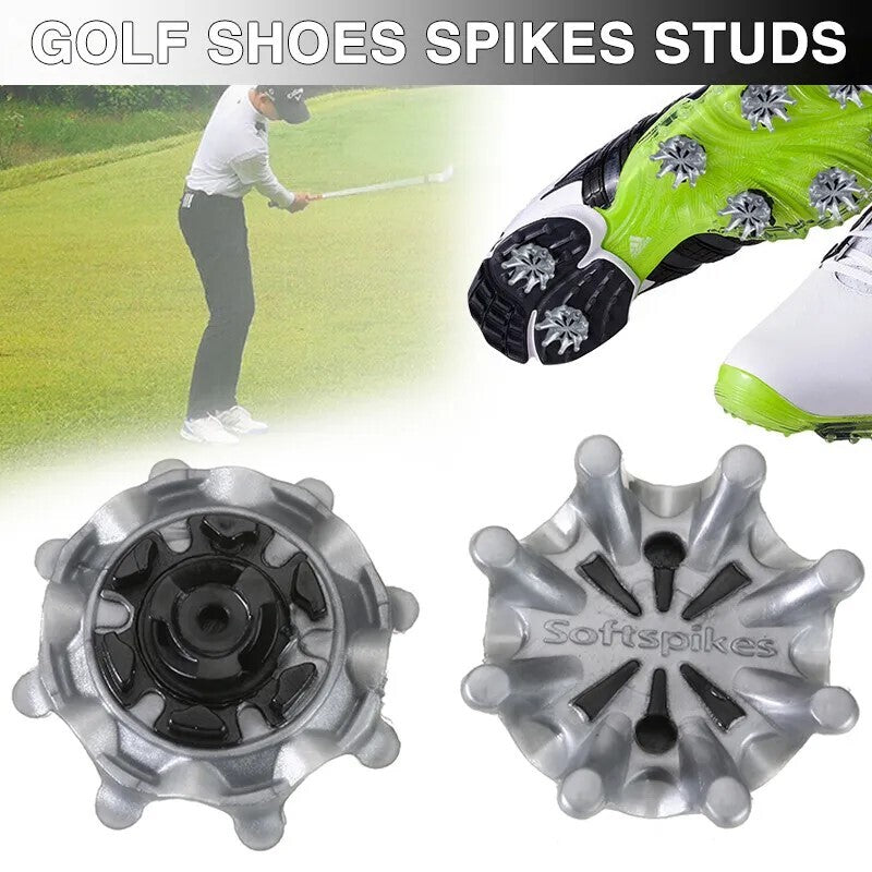 36Pcs Golf Shoe Spikes Replacement Studs Tri-Lok Fast Twist 3.0 Black Gray