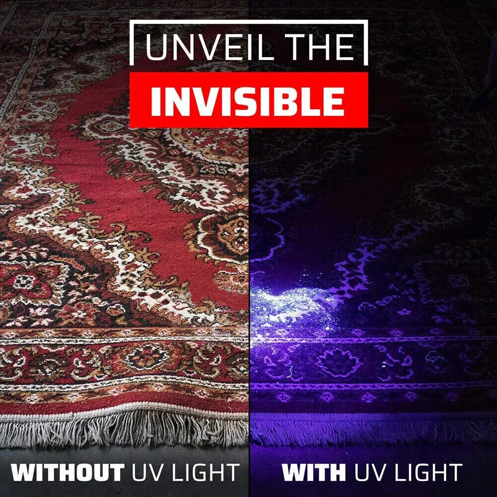 UV LED Blacklight Flashlight 395nm Inspection Torch 2 Pack