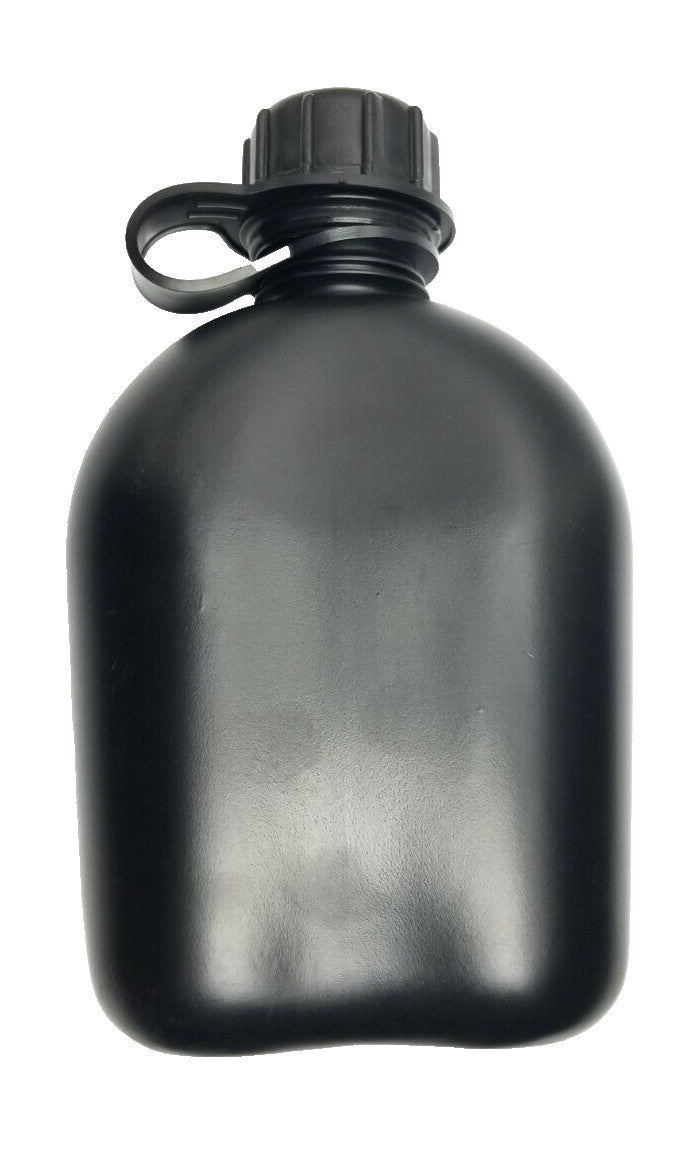 US Military Style Tactical 1 Quart Hard Plastic Water Canteen - Unissued, BPA Free