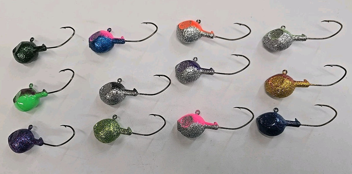1 OZ Walleye Jig Heads Set for Freshwater Fishing in Detroit & St. Clair Rivers