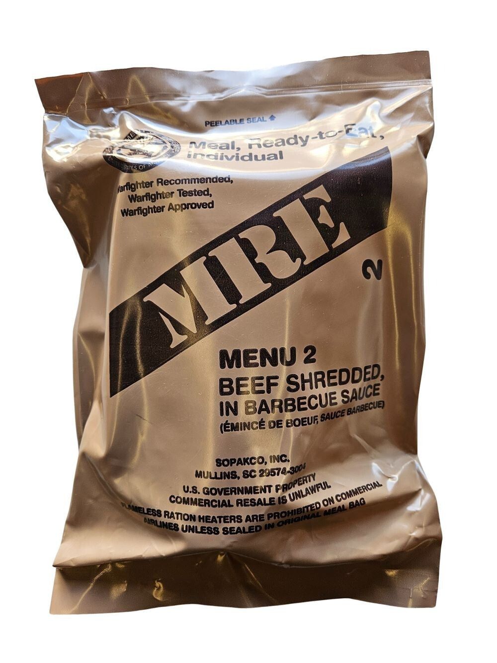 2024-2025 US Military MRE Meal Ready to Eat Assorted Menu Options