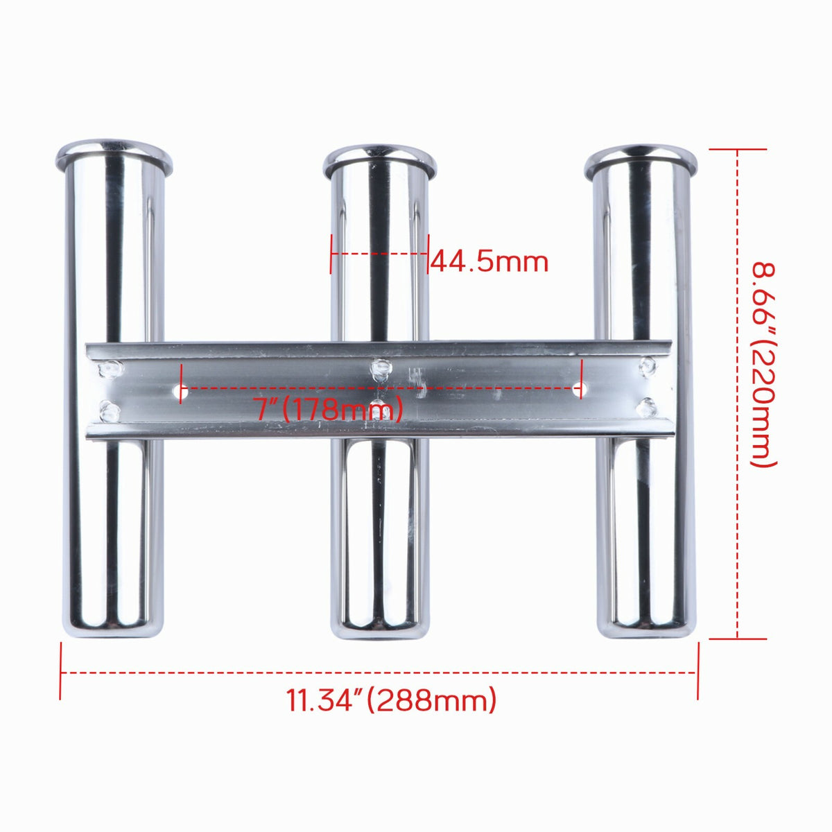 Multi-Tube Stainless Steel Fishing Rod Holder for Boat Truck RV Side Mount