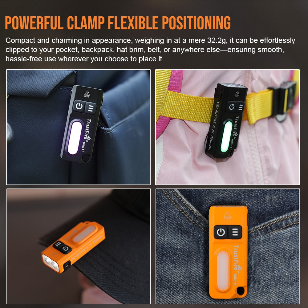 Mini LED Flashlight Rechargeable USB-C Clip Light 750LM for Outdoor & Emergency