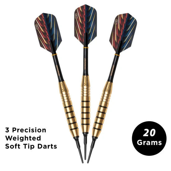 Elite Brass Soft Tip Darts 20 Gram - GLD 20-0104