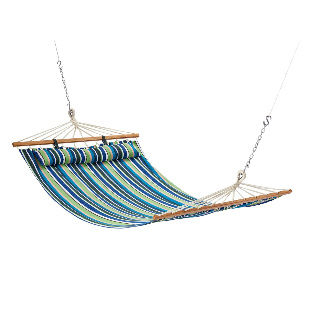 Caribbean Hammock with Pillow & Hardware - 48 Inch Wide, Candy Stripe