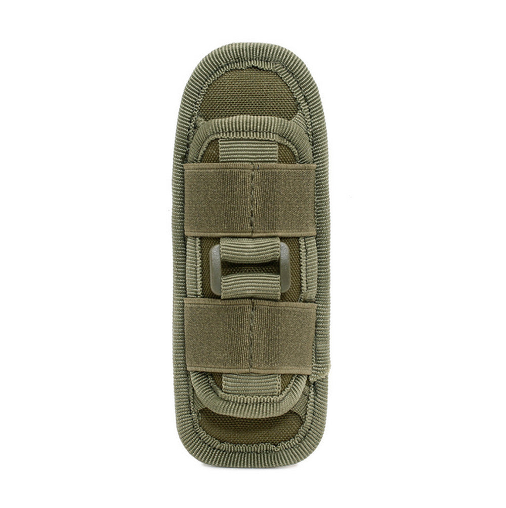 360° Rotatable Tactical LED Flashlight Holster Belt Bag Outdoor Carry Case