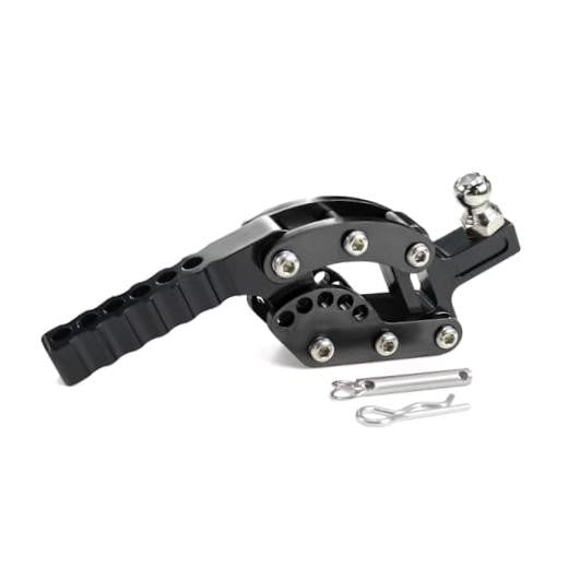 Adjustable Metal RC Car Tow Hook Trailer Hitch for 1/8 & 1/10 Crawlers Black