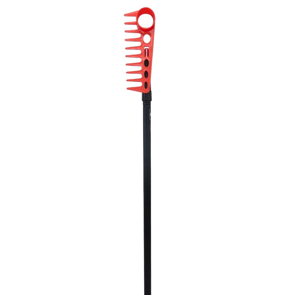 Golf Ball Retriever Rake Combo 15ft Telescoping Orange Utility Accessory