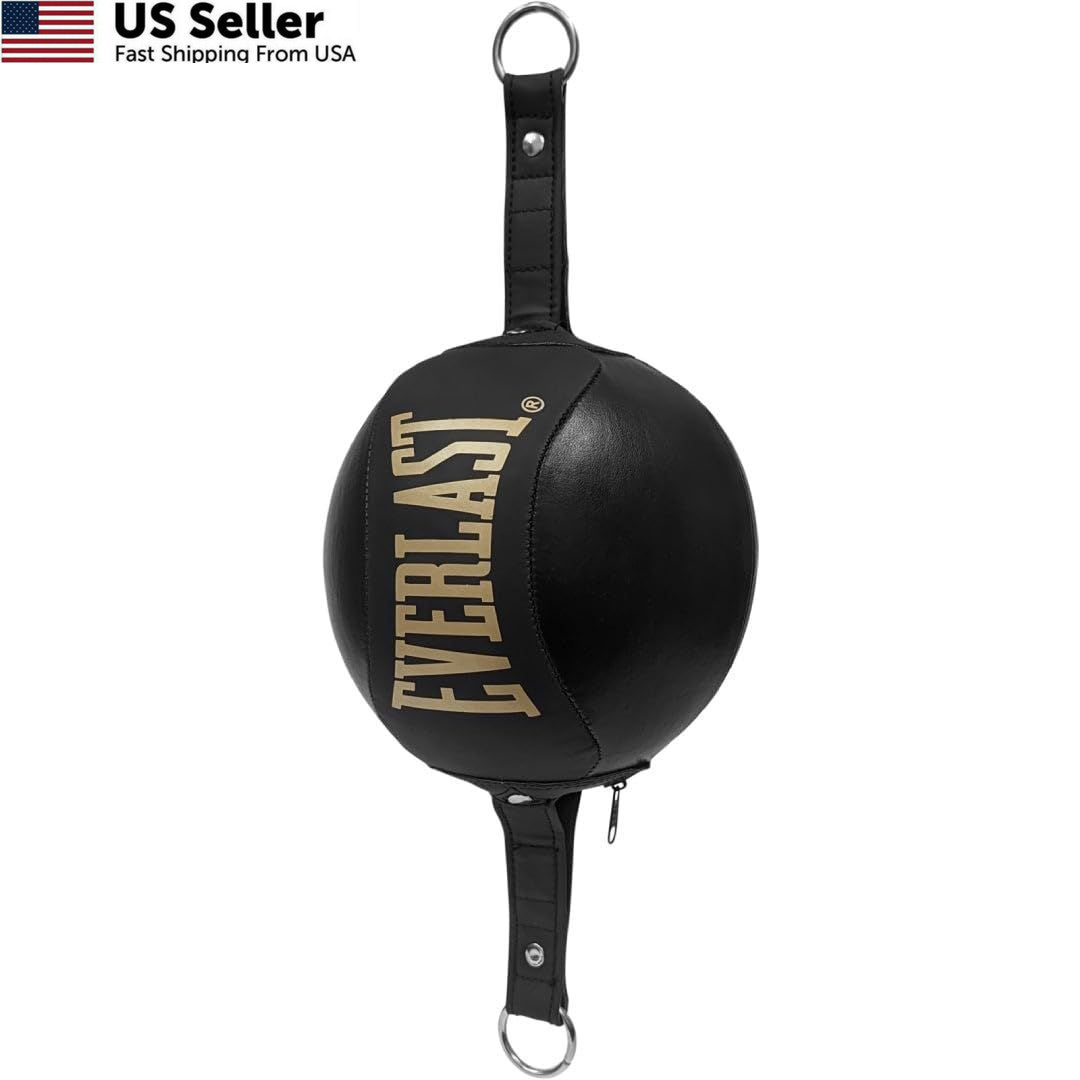 Double End Boxing Bag Premium Faux Leather Speed Bag for Boxing MMA Training