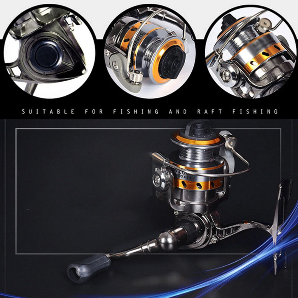 Mini Spinning Reel for Carp and Raft Fishing - Portable Aluminum Gear