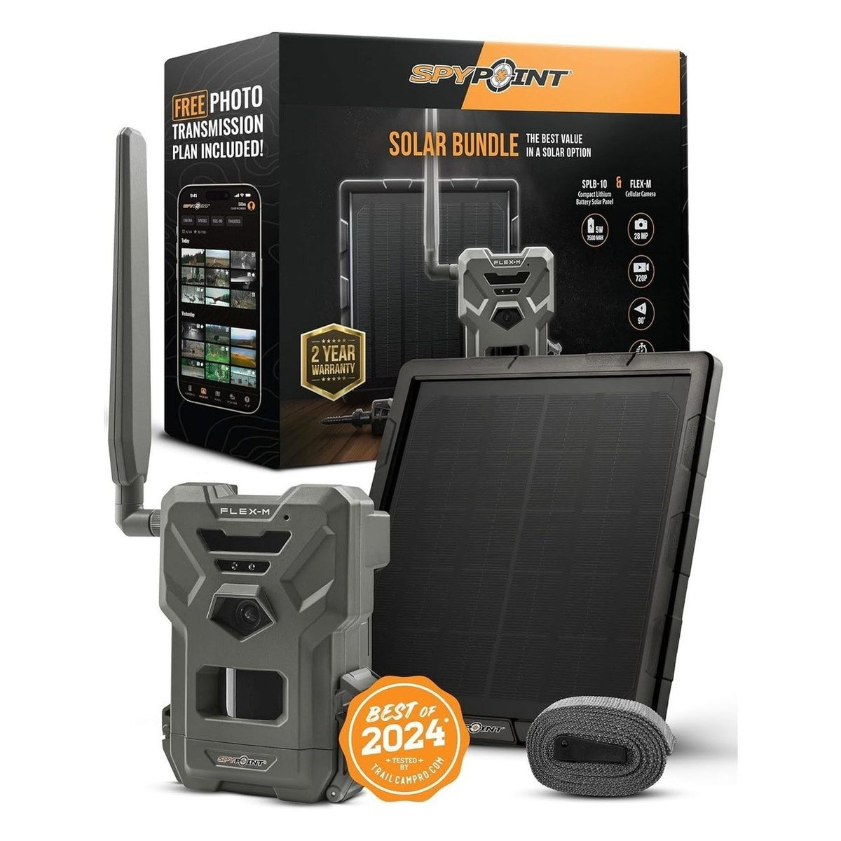 Cellular Trail Camera Solar Bundle with 28MP Photos & 720p Video