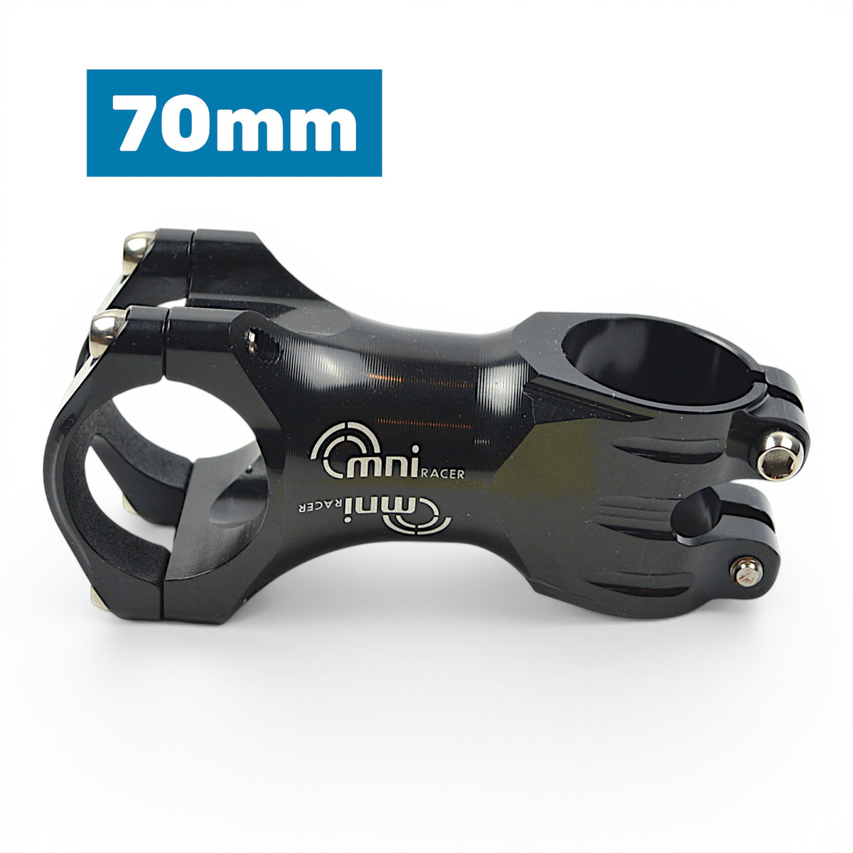 Lightweight Bicycle Handlebar Stem with Titanium Bolts - 31.8mm Black