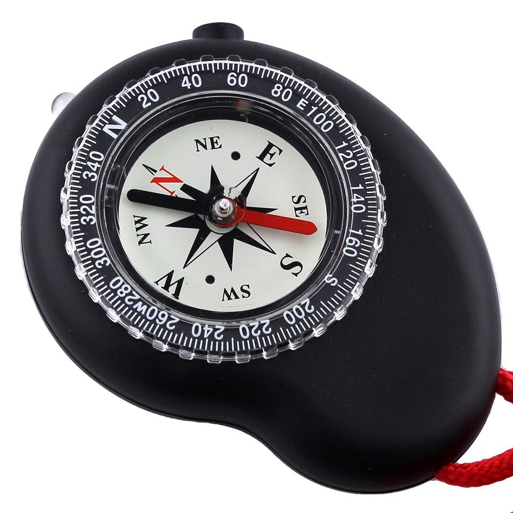 3-in-1 Compass with LED Flashlight & Lanyard for Hiking Camping