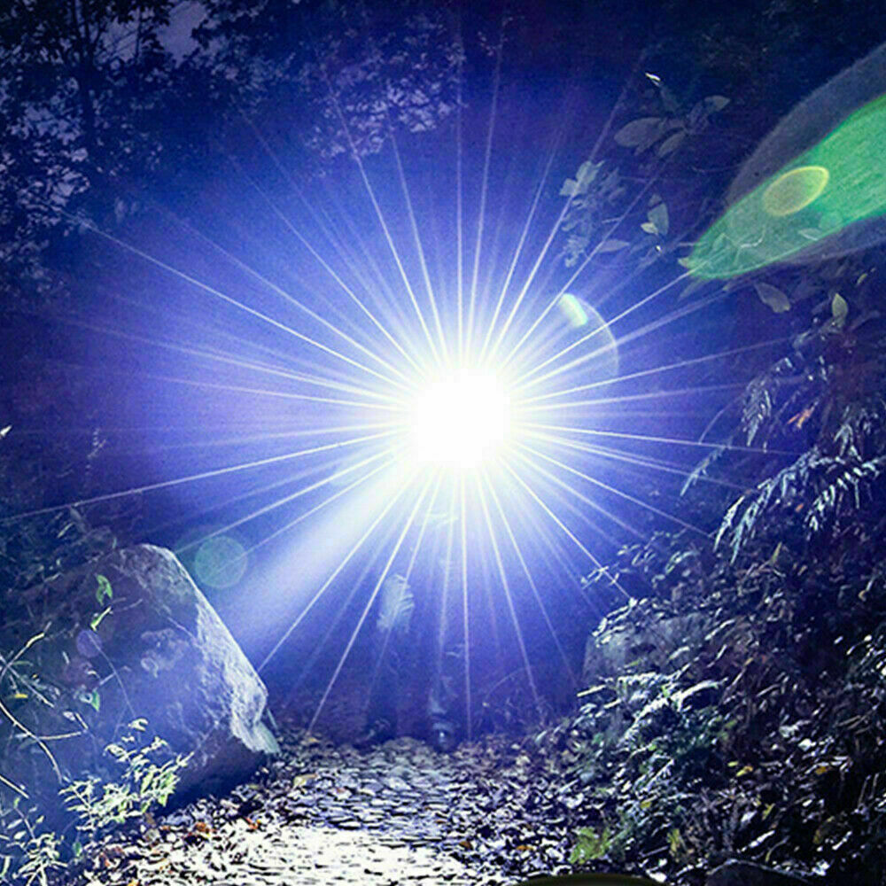 Rechargeable LED Tactical Flashlight 4 Pack with Zoomable Beam & 3 Modes