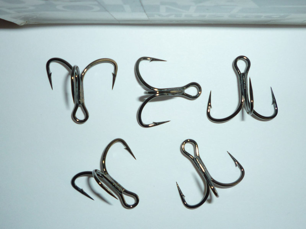 Mustad KVD-Elite TG76NP-BN Short-Shank Triple-Grip Treble Hooks - 100 Pack