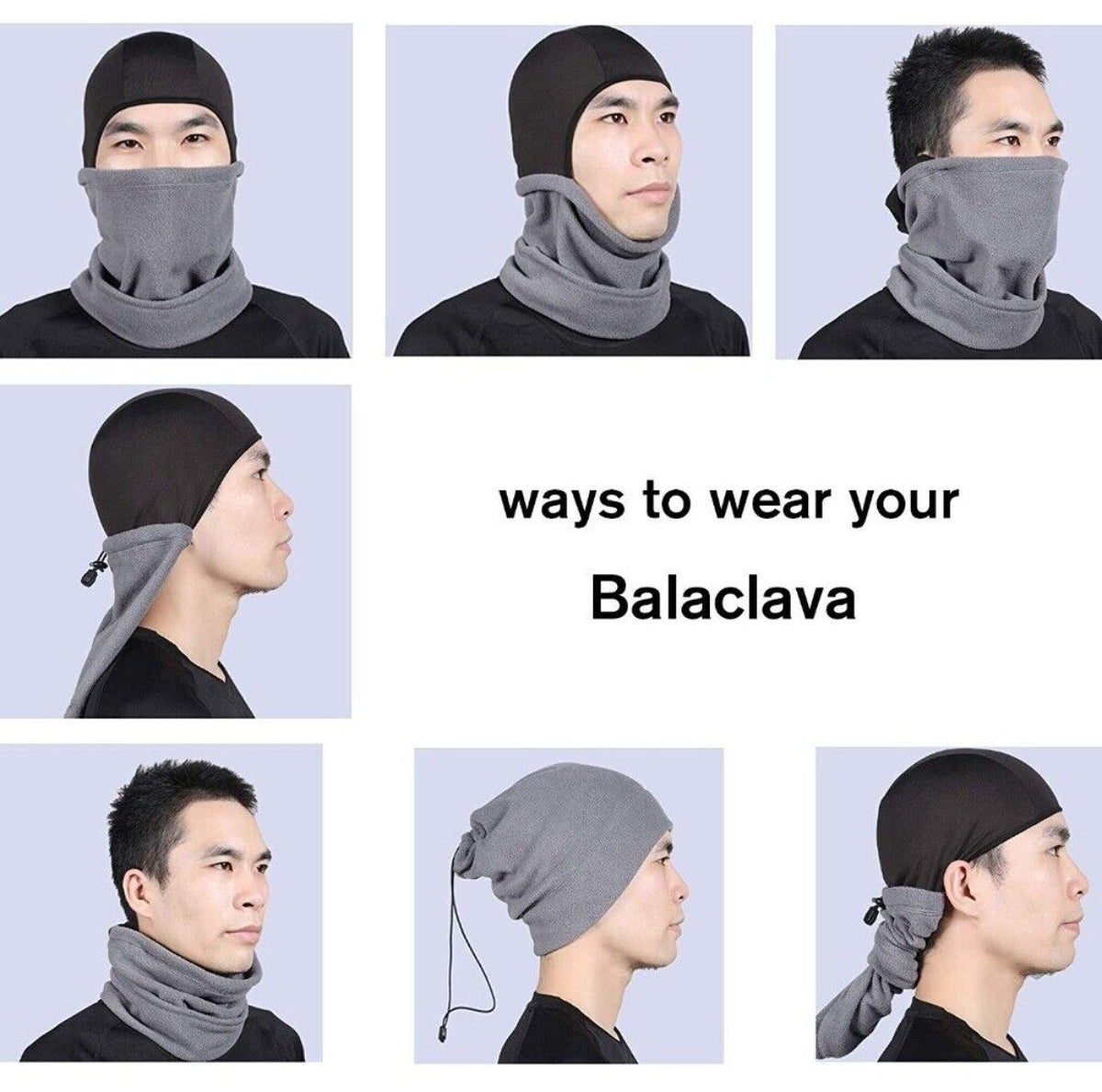 Unisex Winter Face Warmer Balaclava Ski Mask Windproof Fleece Neck Gaiter