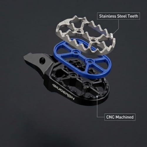 Widen Foot Pegs with Stainless Steel Teeth for Surron Ultra Bee - Black