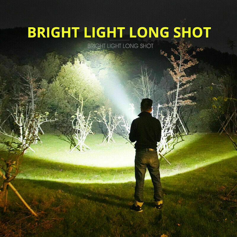 Super-Bright LED Tactical Flashlight with Battery and USB Charger