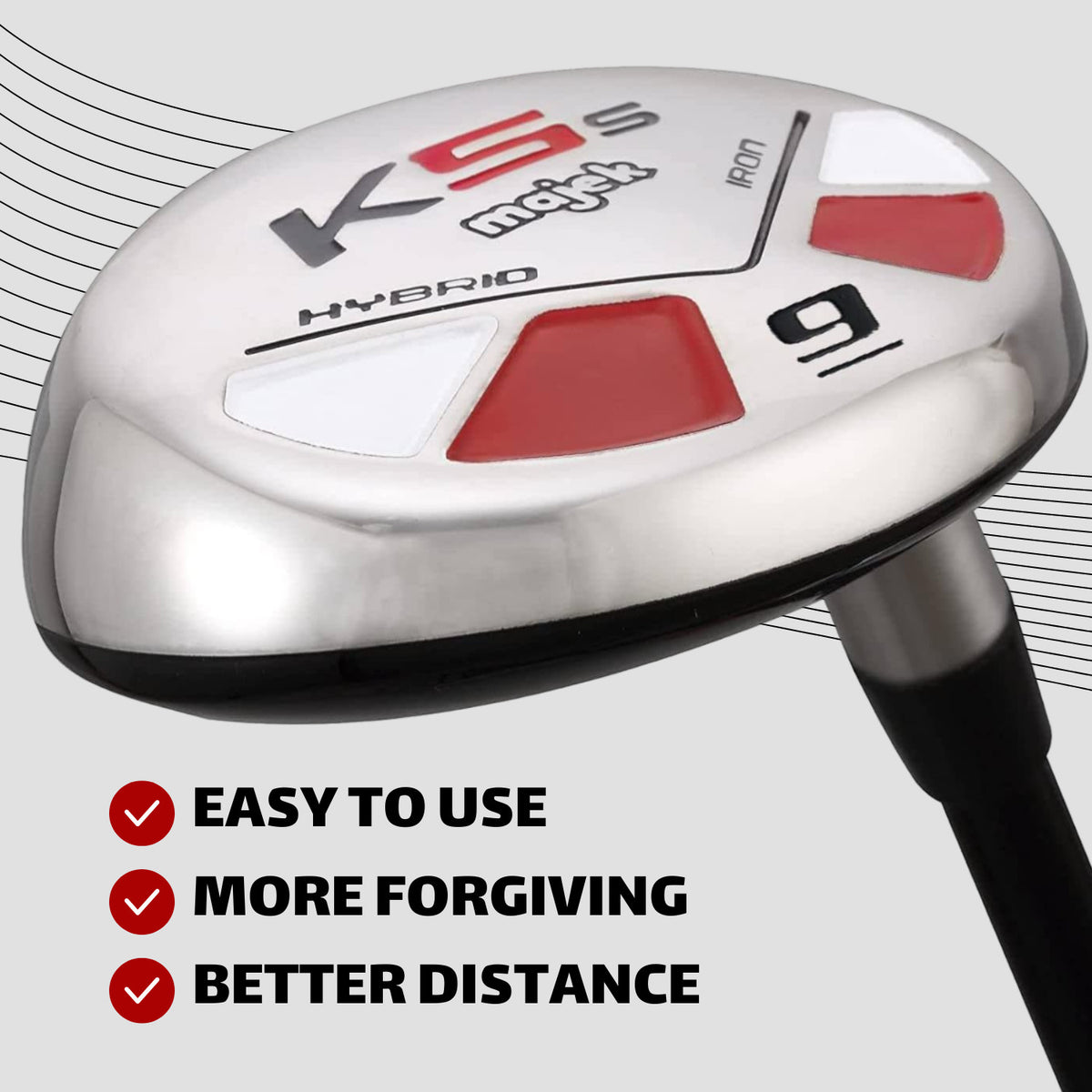 Senior Flex Hybrid Golf Club - Custom Made K5s Graphite Shaft Right Hand