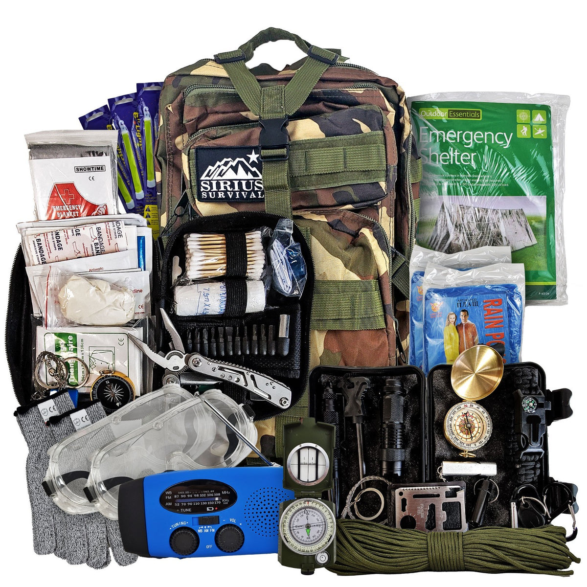Pre-Packed Survival Backpack for Emergency Preparedness - Family Kit