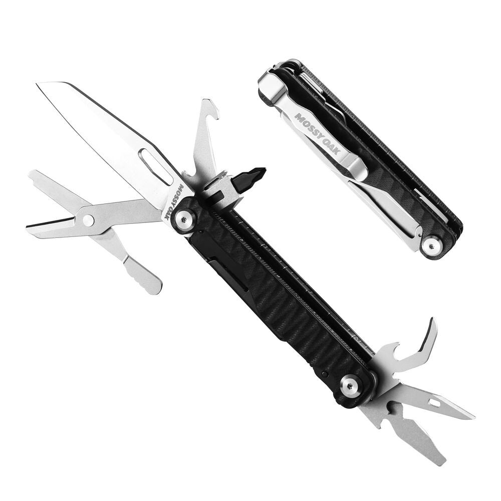12-in-1 Multitool Folding Knife with Scissors Bottle Opener and Screwdrivers