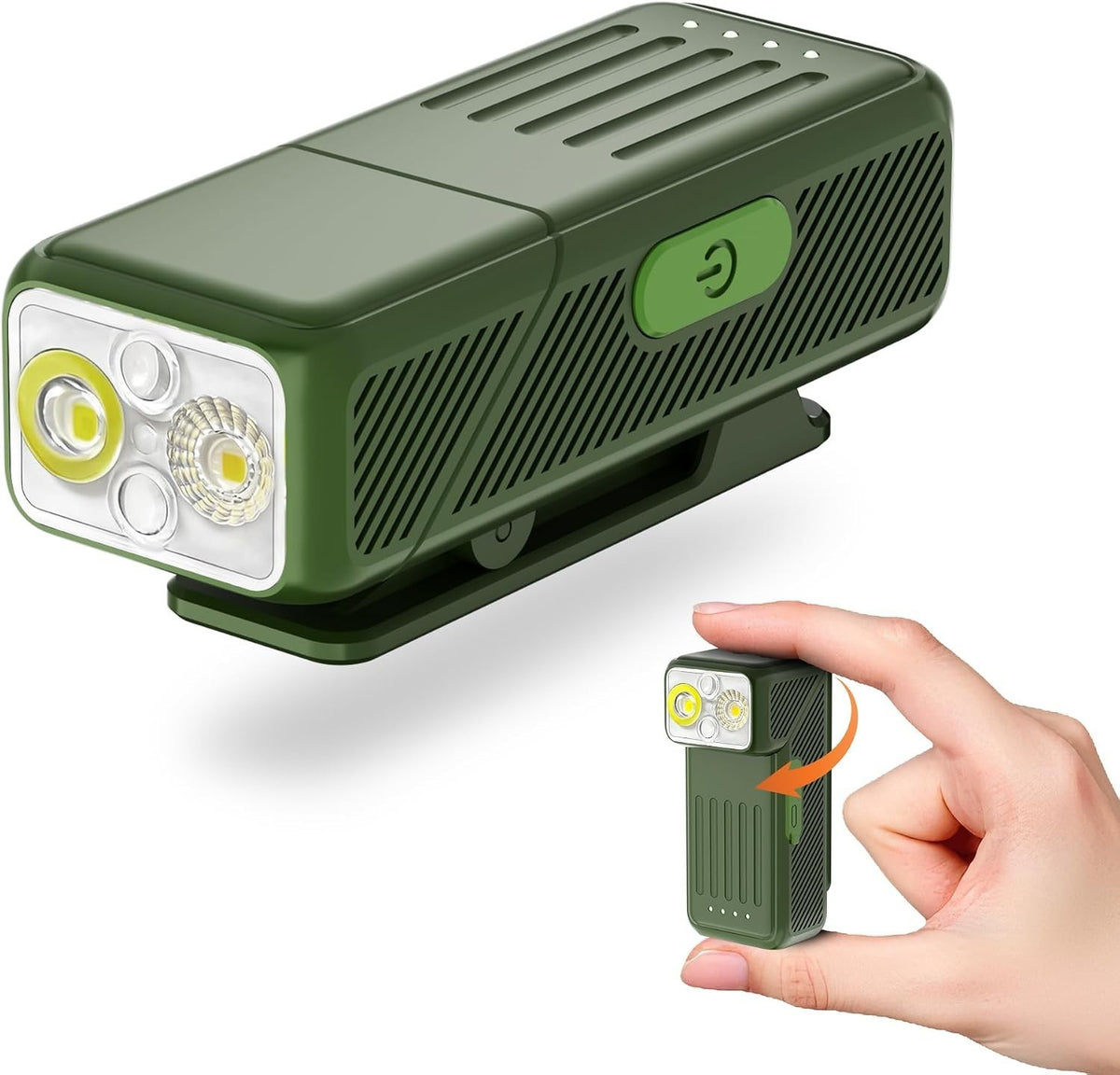 Rechargeable 200 Lumen Clip-On Flashlight with 90° Swivel & Magnetic Base
