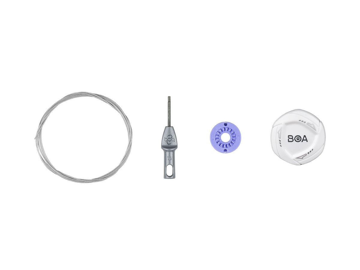 Shoe Replacement Dial Kit for BOA IP1 Left Side - White & Black