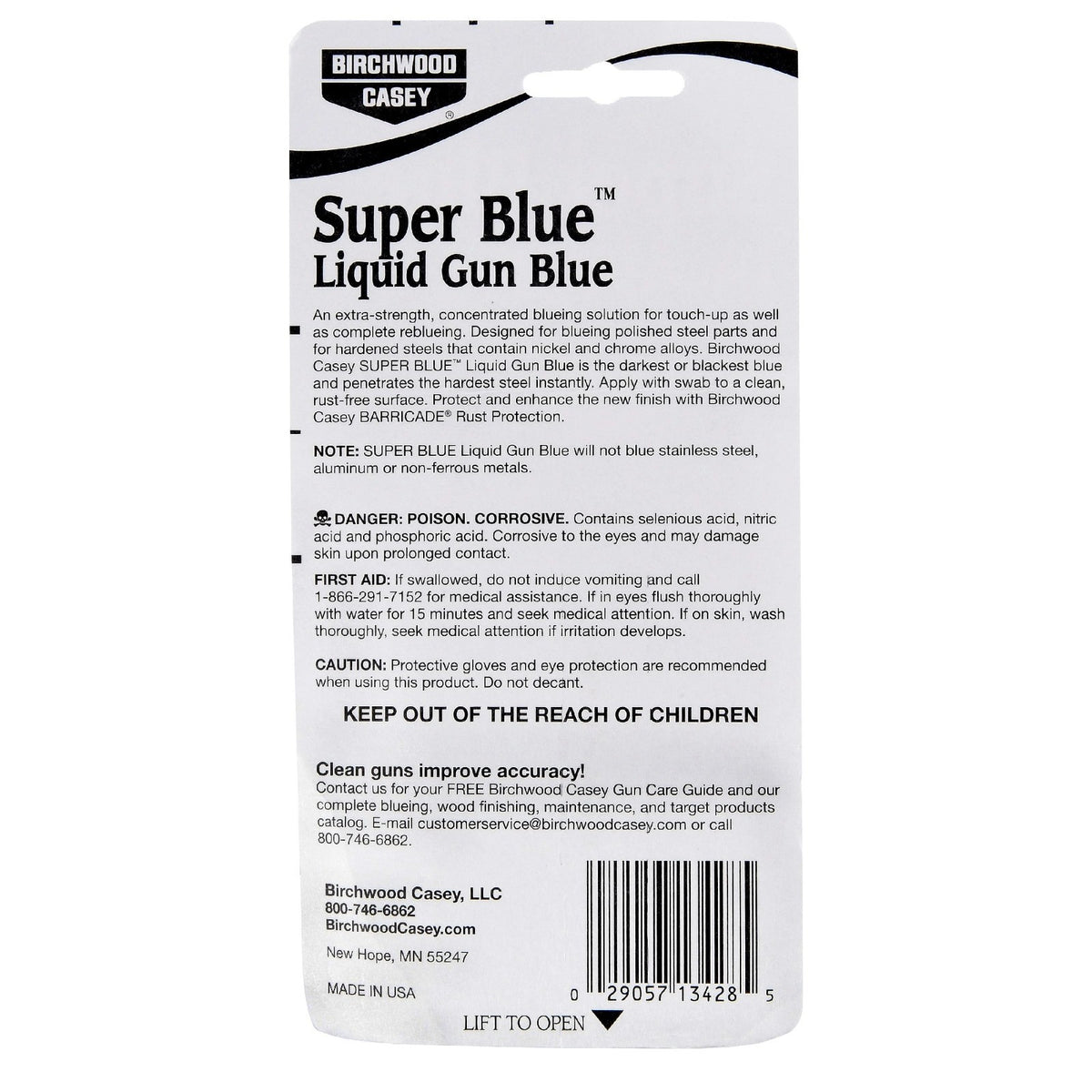 Liquid Gun Blue for Polished Hardened Steel - Touch-Up & Re-Blue