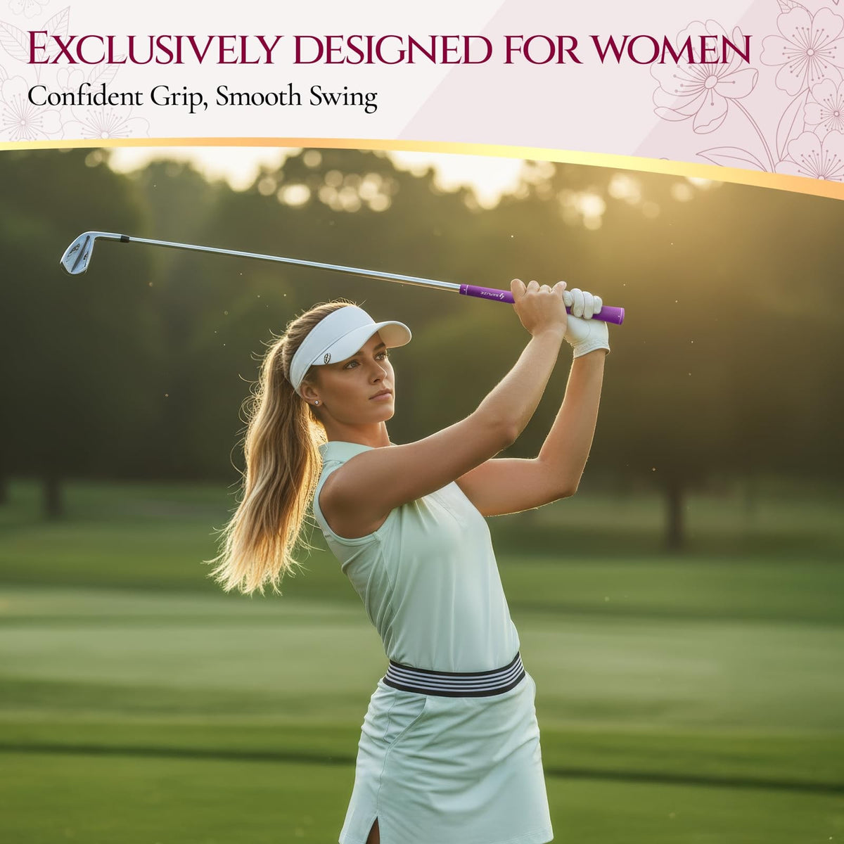 Women's Golf Club Grips 13 Pack - Purple Rubber Taper with Tapes
