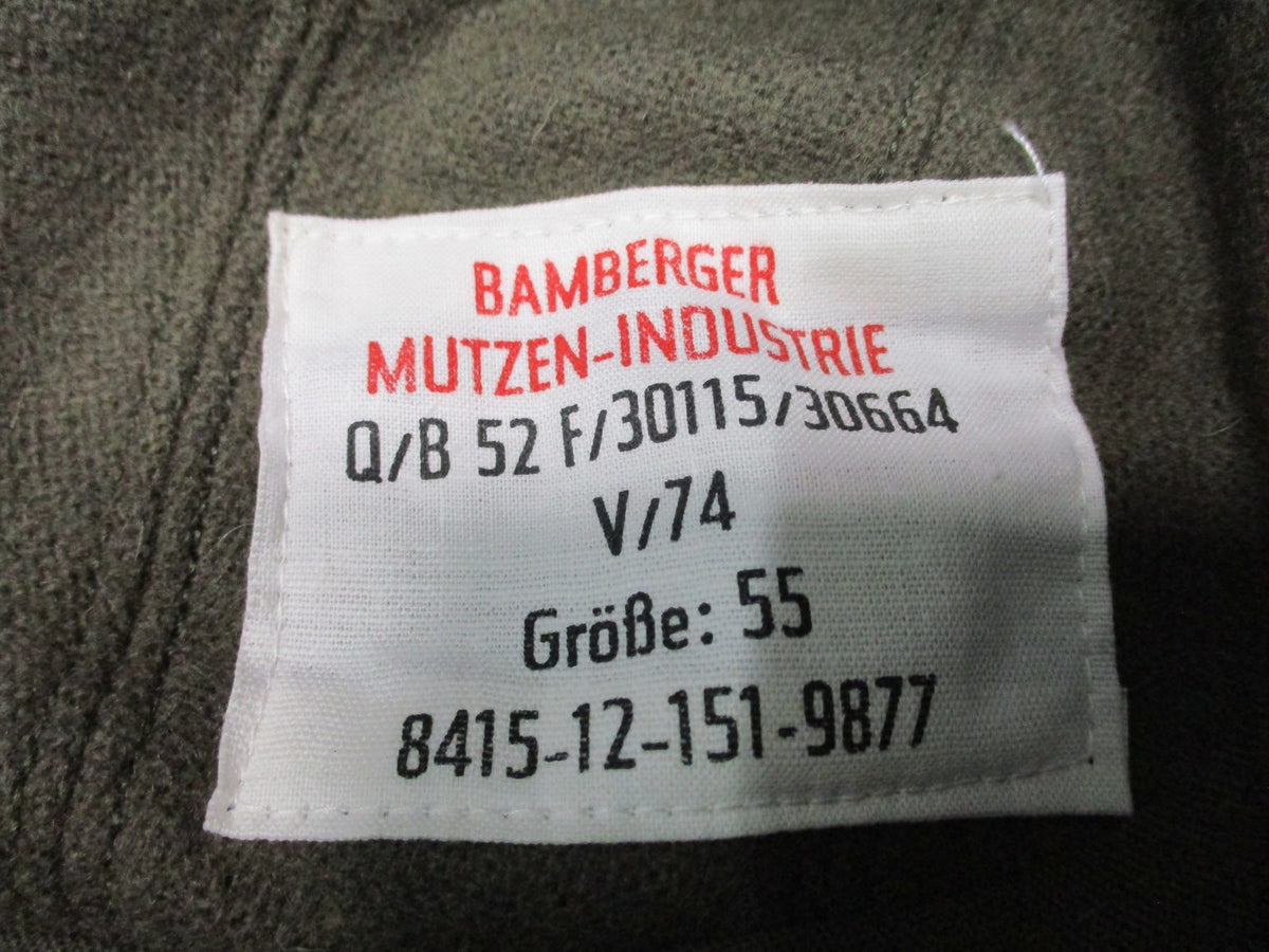 Military Winter Cap with Ear Flaps - Olive Green, Size 55