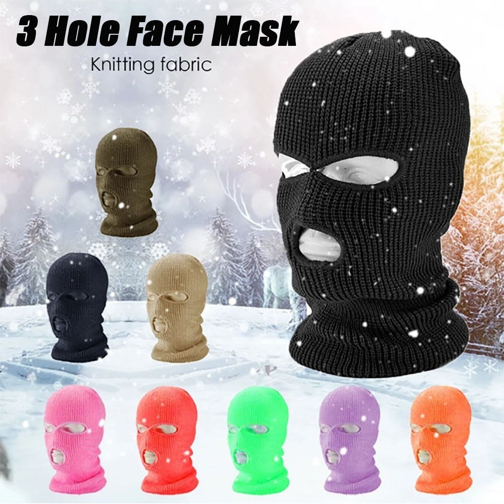 Full Face Ski Mask Winter Balaclava with 3 Holes for Snowboarding & Outdoor Sports