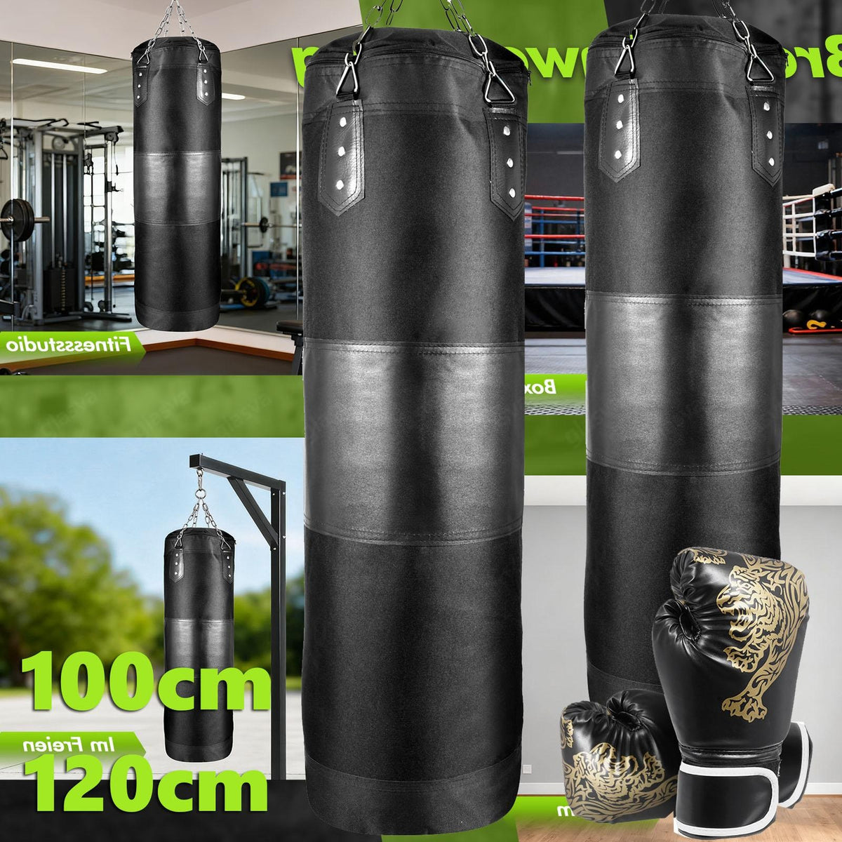 Unfilled Boxing Punching Bag for Adults - Full Training Gym Equipment