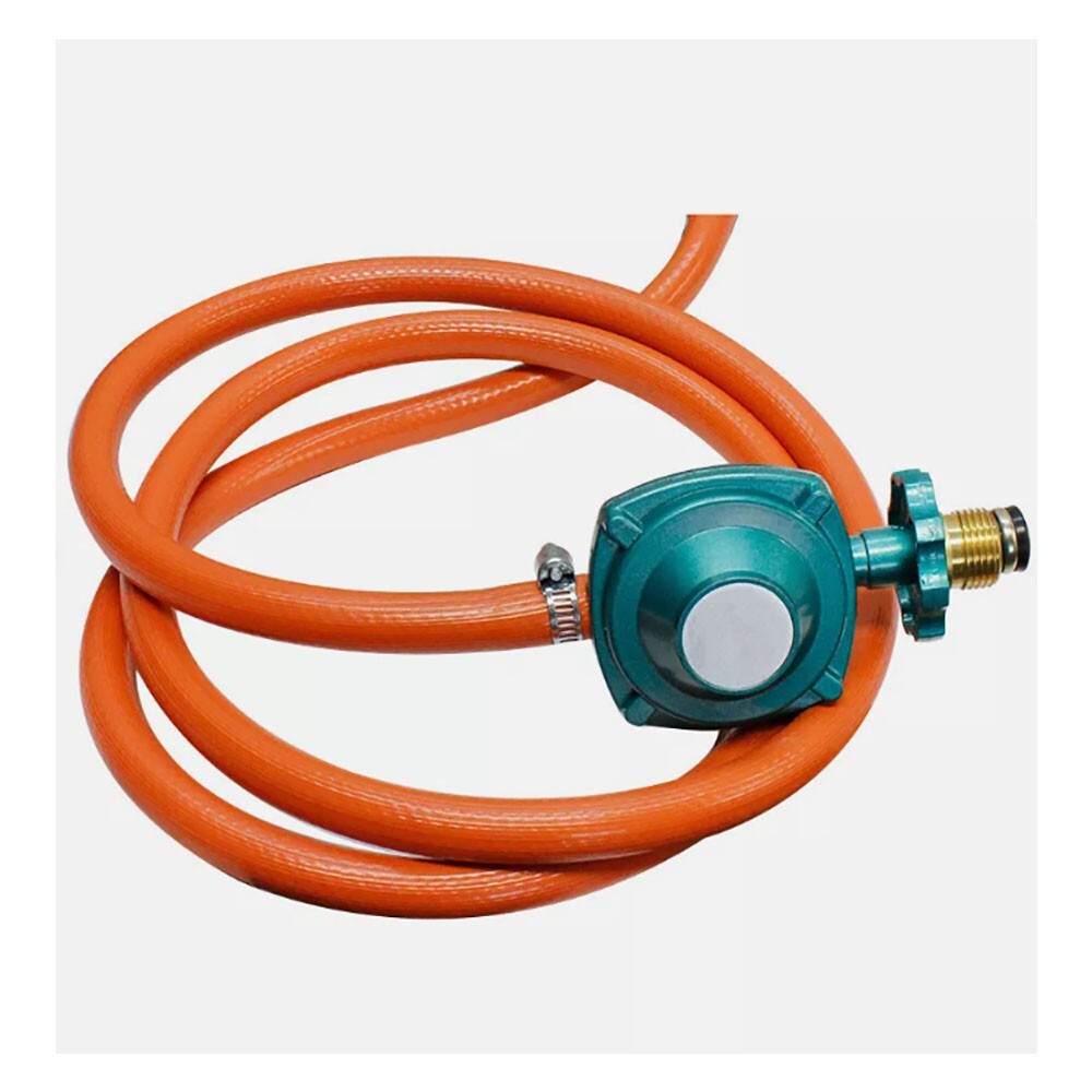 Heavy Duty Cast Iron Propane Single Burner Grill 28,000 BTU Auto Ignition 6ft Hose