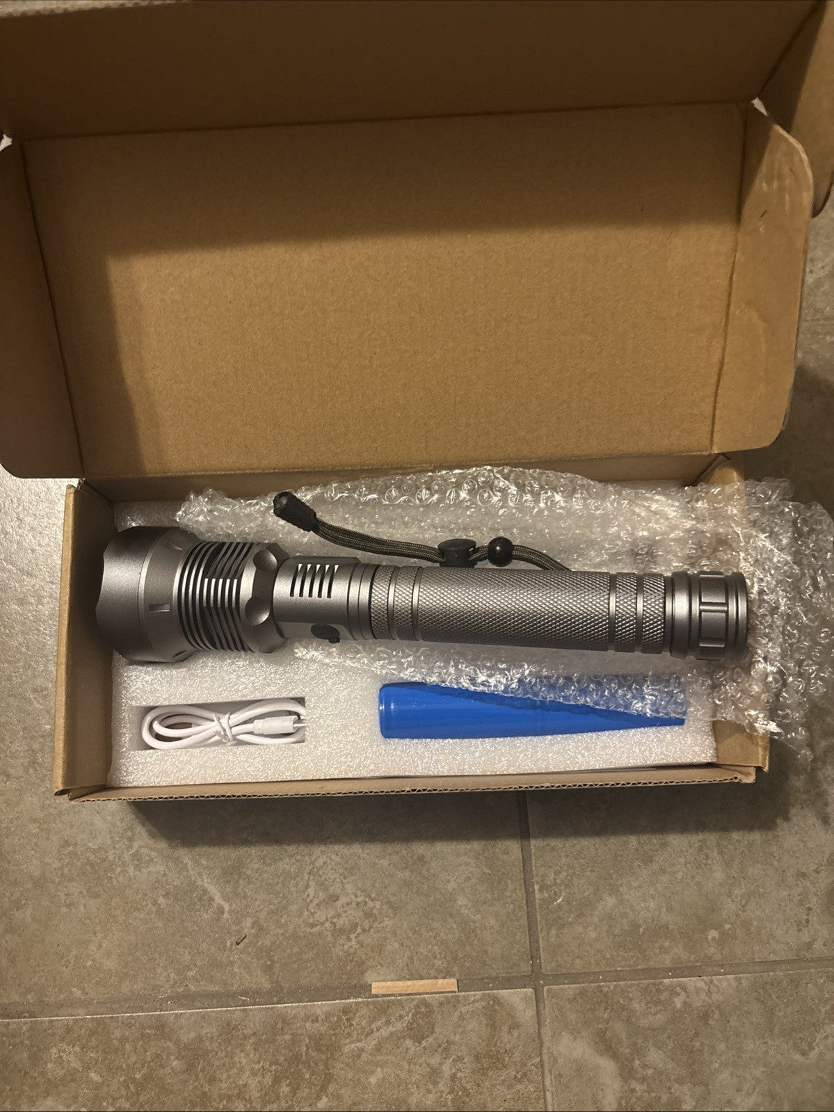 Rechargeable 250000 Lumens LED Flashlight Super Bright Tactical Zoom