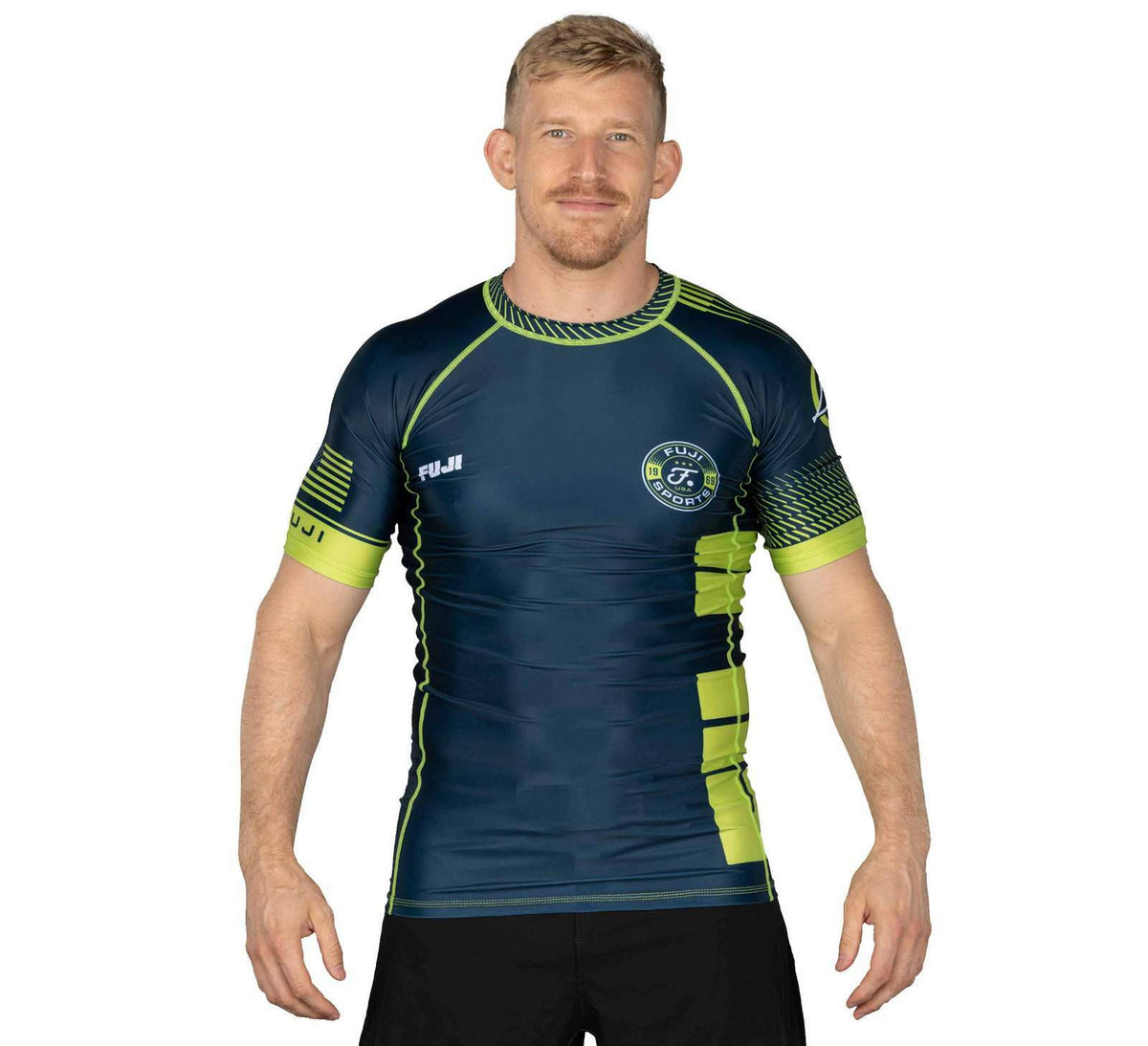 Short Sleeve MMA Rashguard for Boxing and Martial Arts - Navy Blue