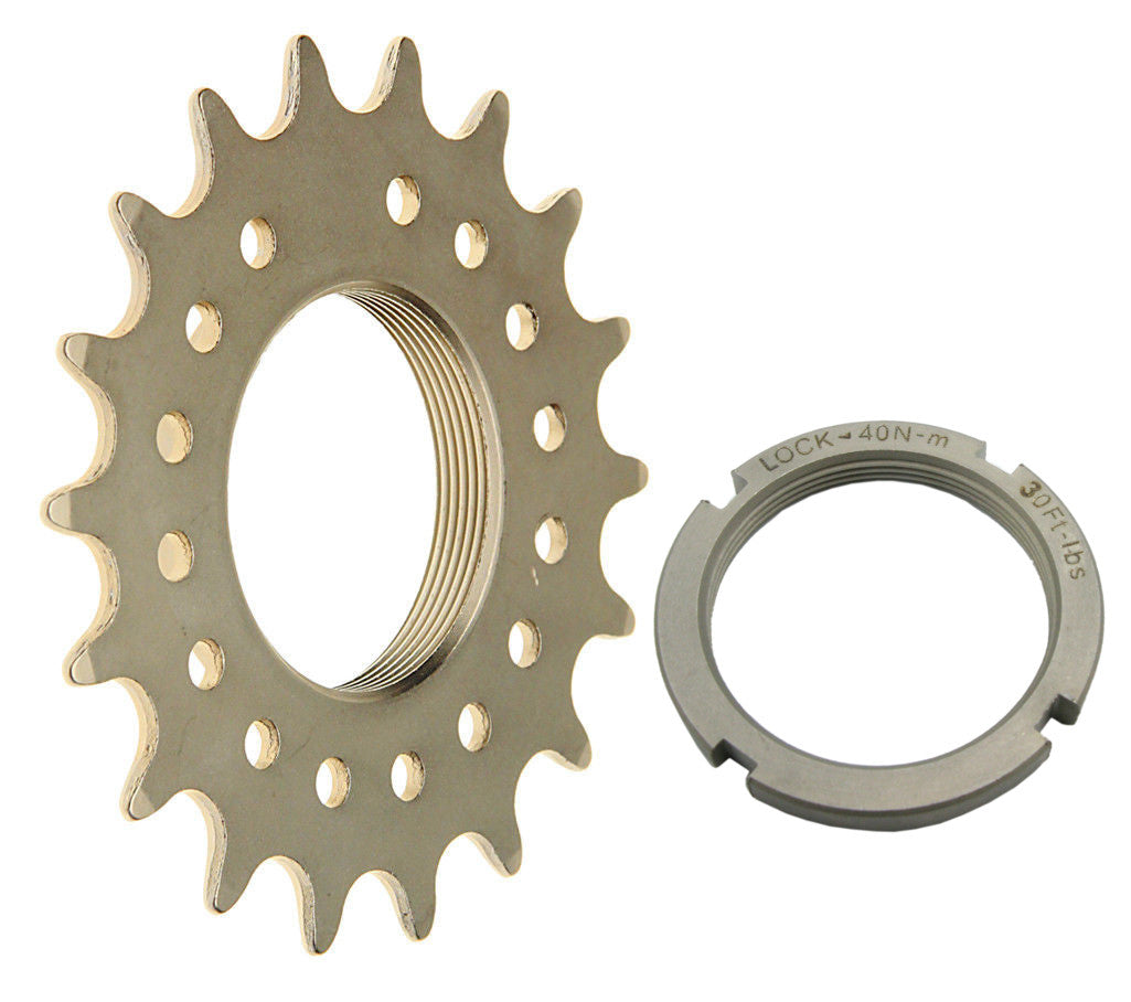 High-Quality Track Cog & Lockring Set for Fixed Gear Bikes - Multiple Sizes