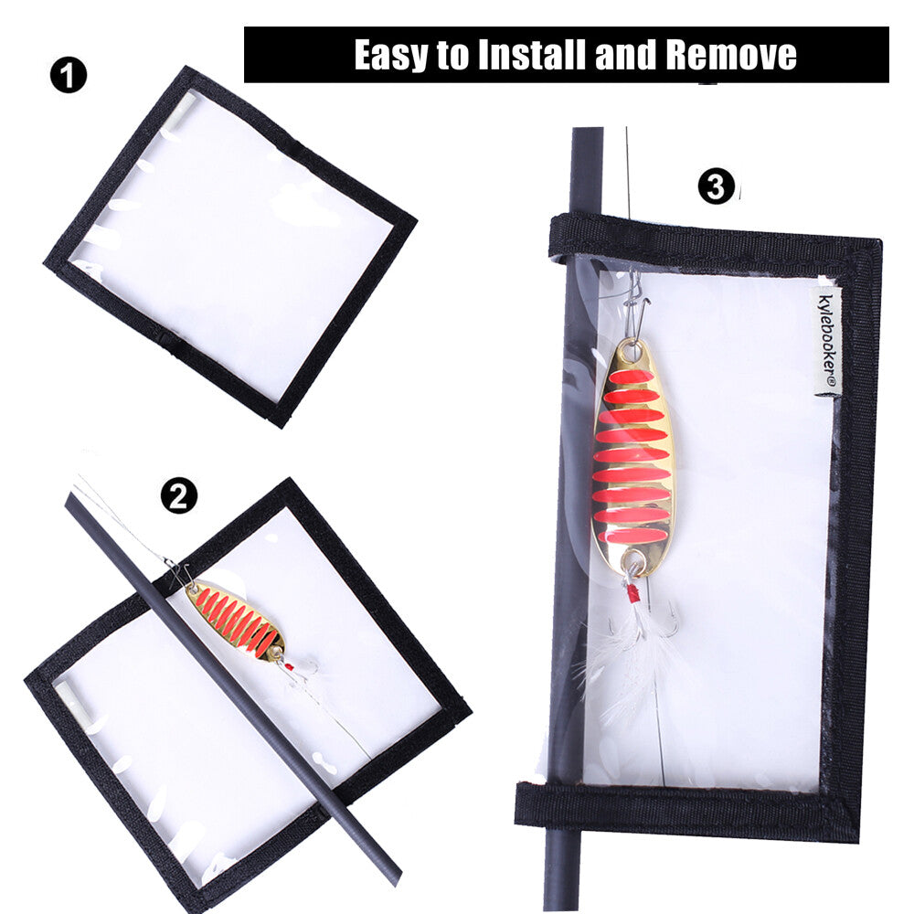 Fishing Lure Wraps Cover for Hooks & Lures - Tangle-Free Rod Safety (4 pcs)