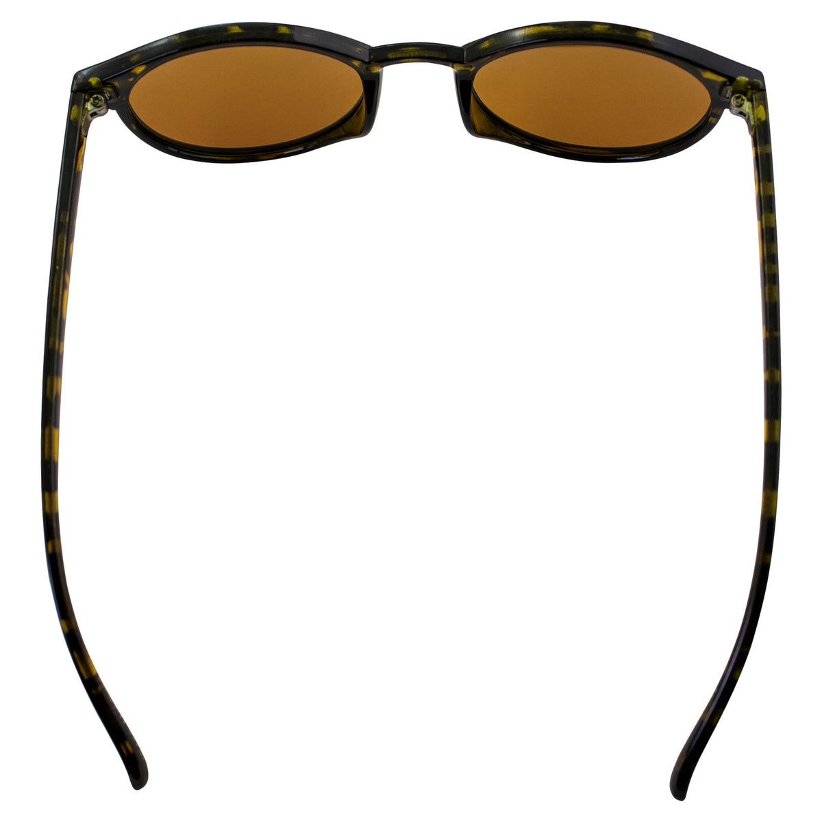 Polarized Round Tortoise Shell Sunglasses with Green Mirror Lenses