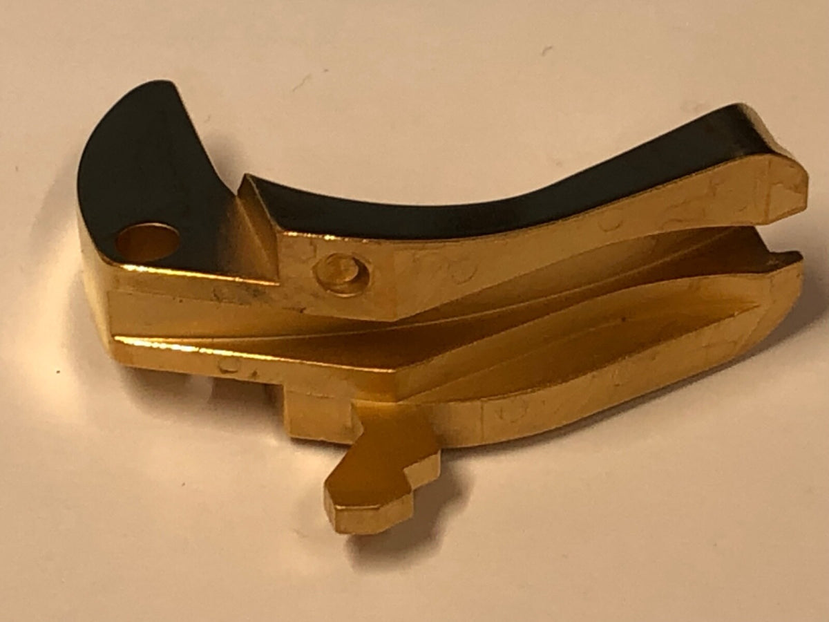 1911 GI Style Gold Plated Grip Safety with Laser Engraved Scroll Pattern