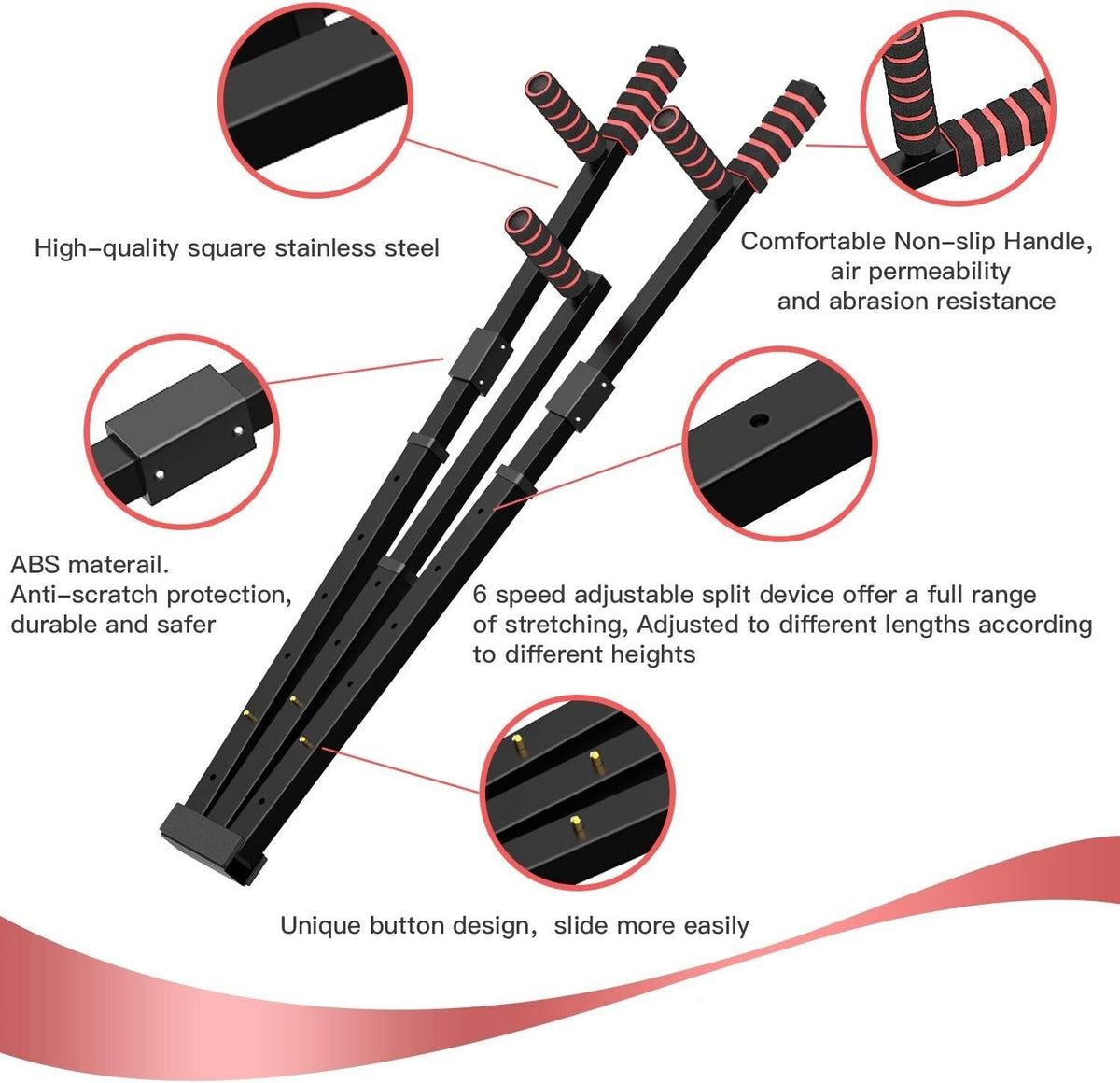 Flexibility Stretching Equipment for Ballet Yoga Dance Martial Arts - Adjustable Leg Stretcher