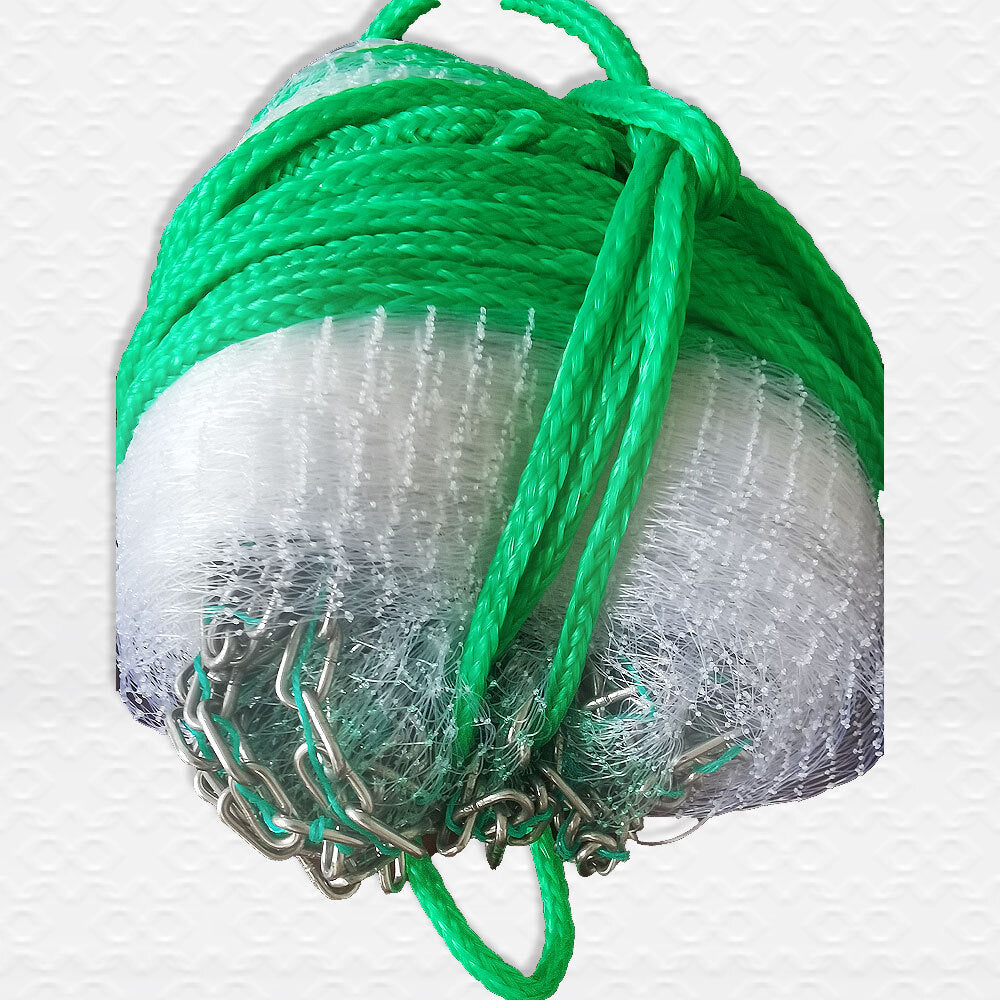 Cast Net for Bait Fishing Monofilament Nylon Heavy-Duty 3/8" Mesh, Multiple Sizes