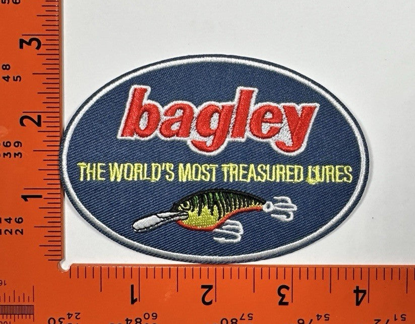 Vintage Style Fishing Lure Patch for Hats & Gear - Iron-On Sew-On Embroidery