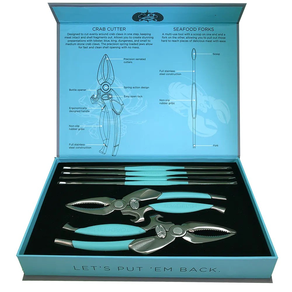 Crab & Lobster Seafood Tool Set - Shell-Cutting & Forks for Crustaceans