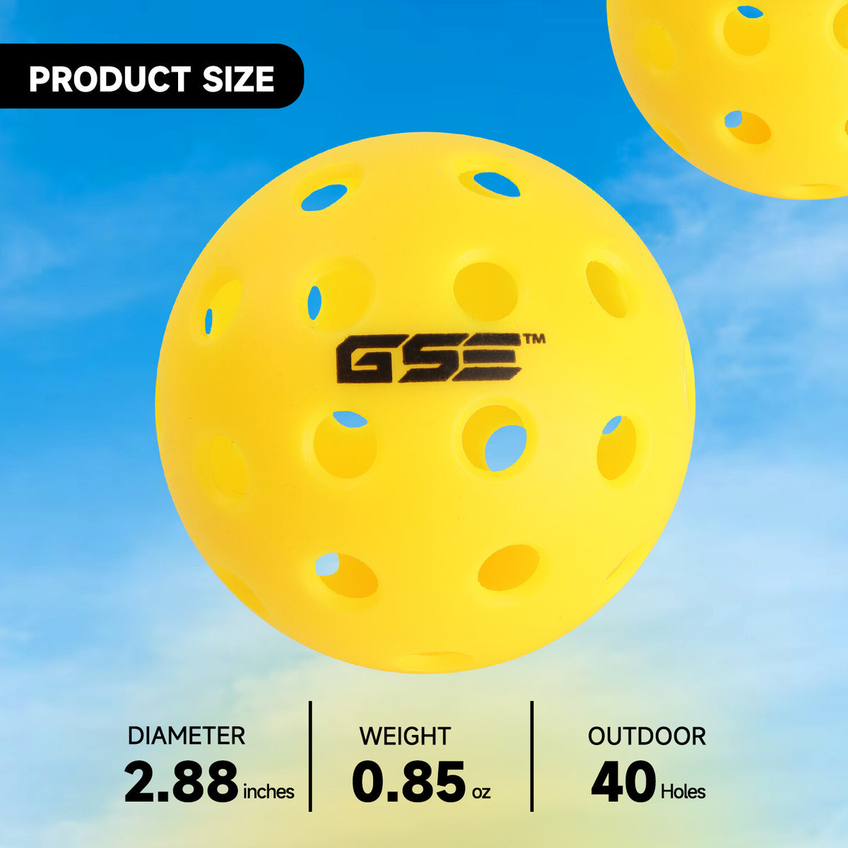 Outdoor Pickleball Balls Set - High Durability, USAPA Approved, 12-Pack