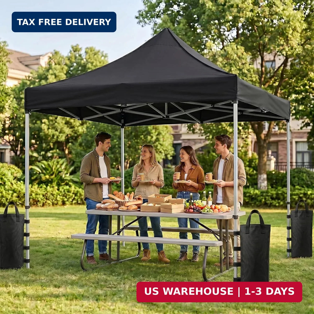 Heavy Duty Canopy Sand Bags - 8 Pack, 240LB Wind Stabilizer Weights