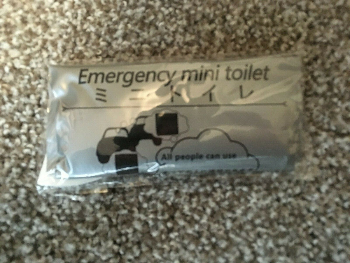 Emergency Mini Toilet with Disposable Urine Bags 700cc & Travel Bag